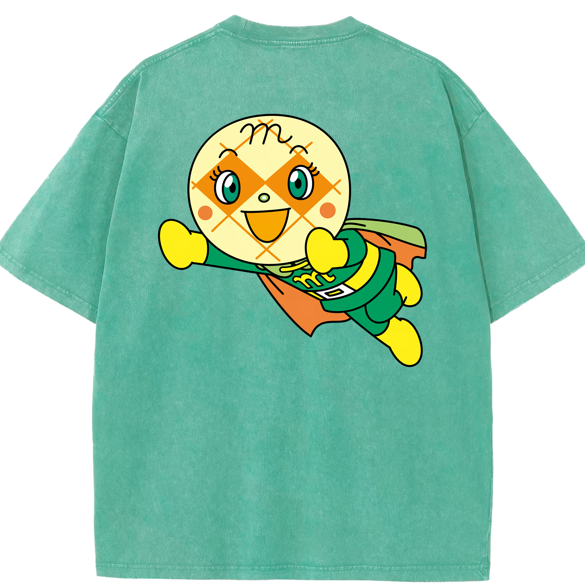 （画像用） アンパンマン Anpanman 綿100% ヴィンテージ風 半袖Tシャツ（背面プリント）